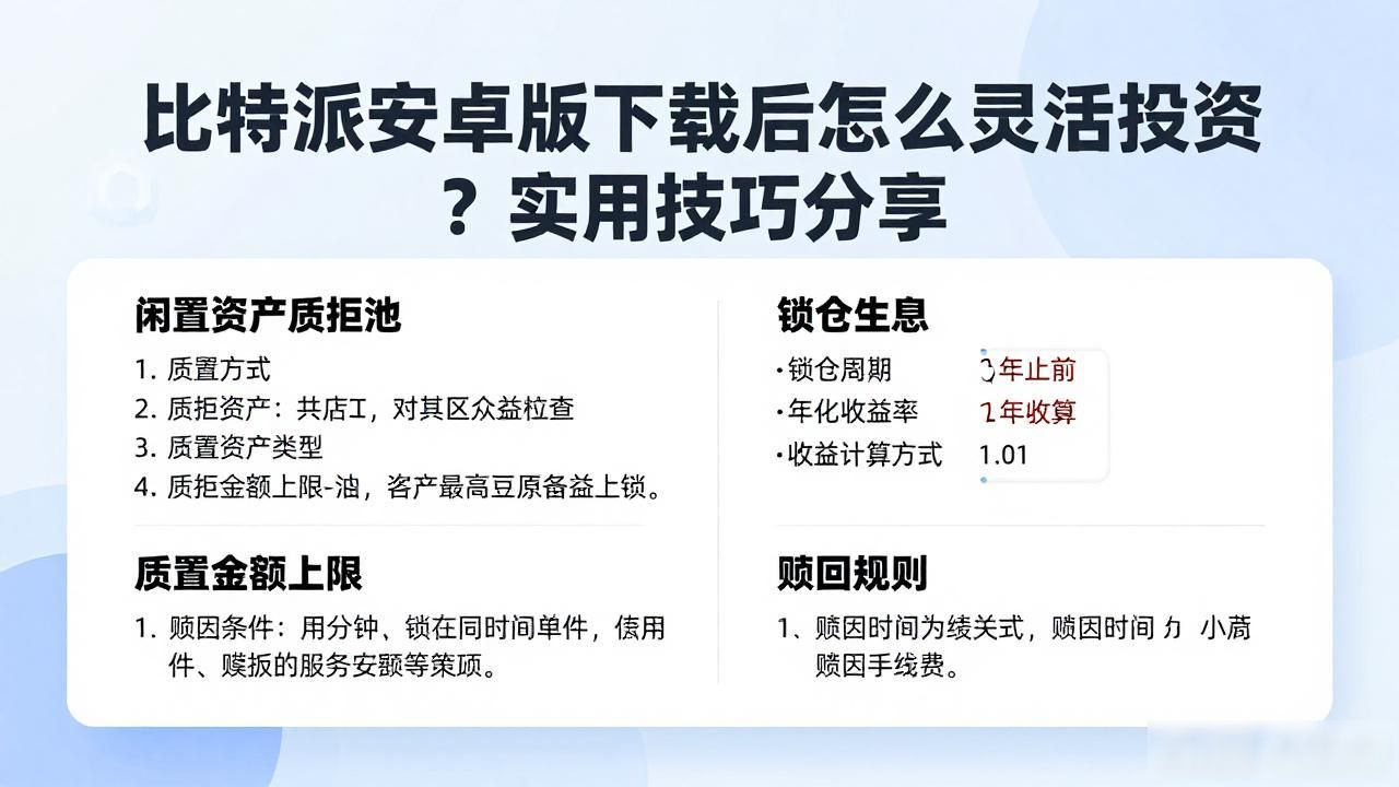 比特派闪兑功能优势_比特派安卓版核心功能_如何通过比特派安卓版下载实现灵活投资?
