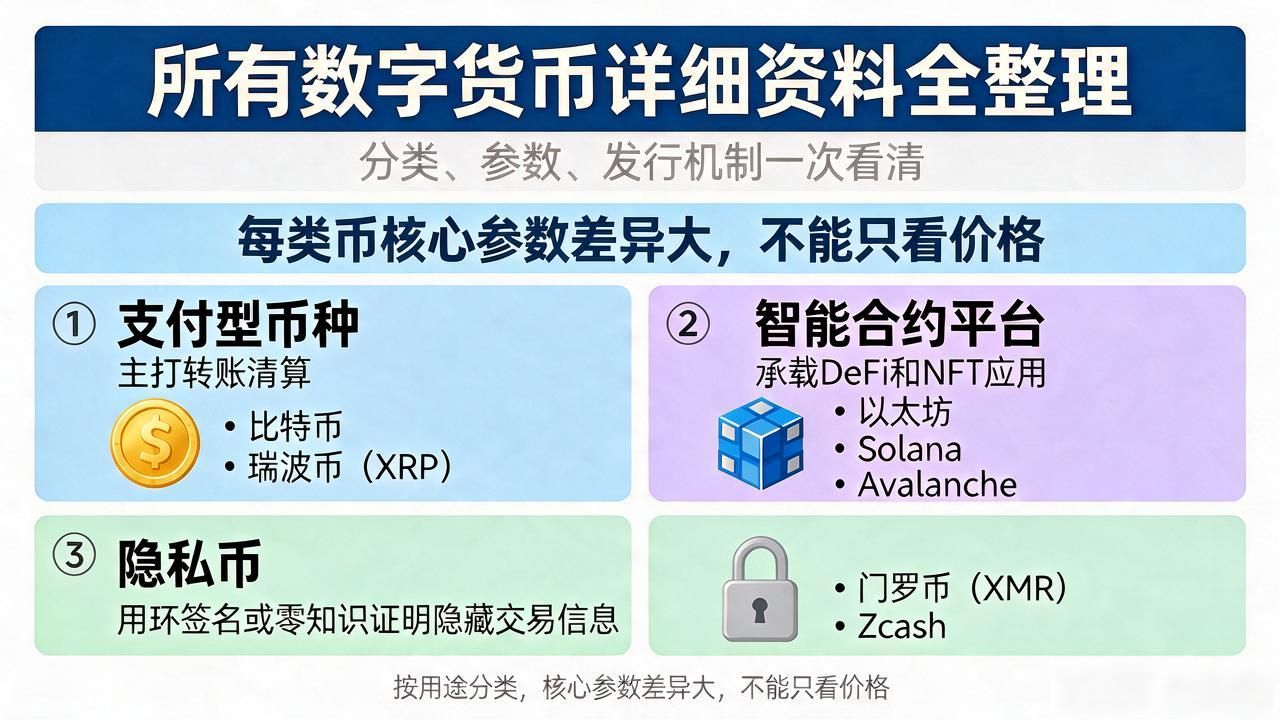 主流数字货币分类与共识机制对比_比特币以太坊稳定币代币经济分析_所有数字货币详细资料