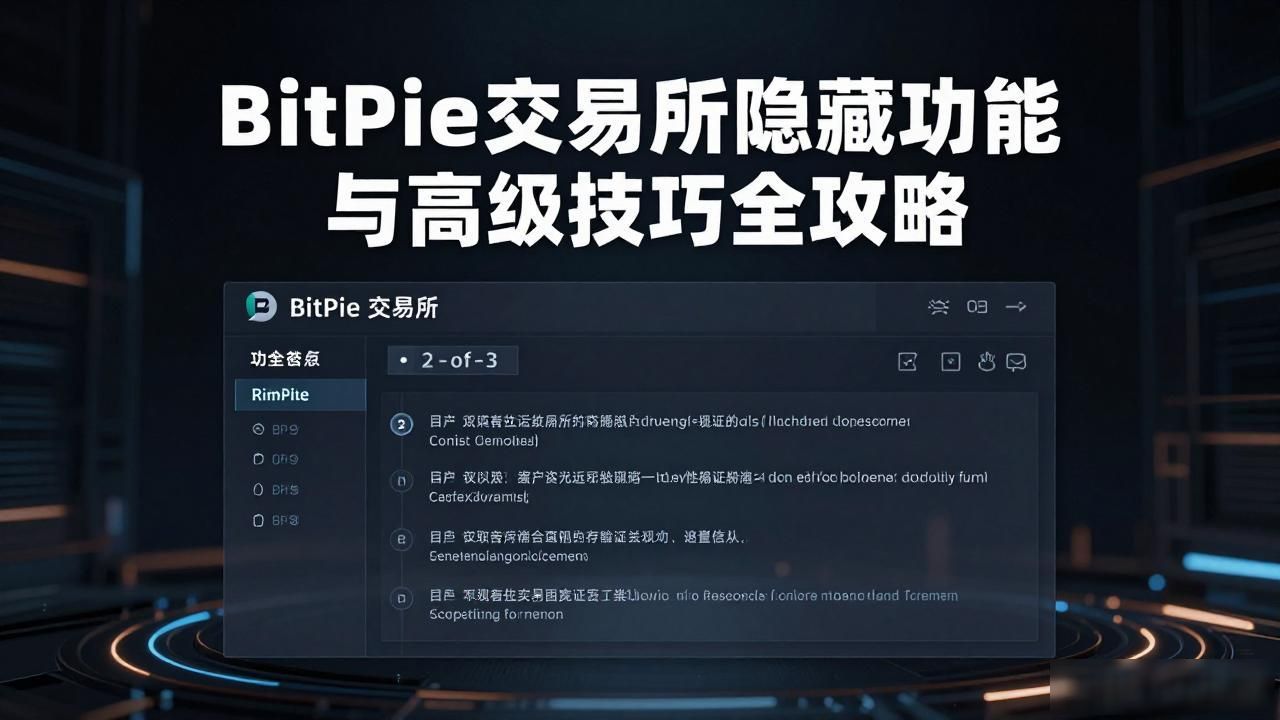 BitPie多重签名功能资产安全保障_BitPie钱包DApp浏览器去中心化交易所_解锁 Bitpie 交易所的隐藏功能与技巧