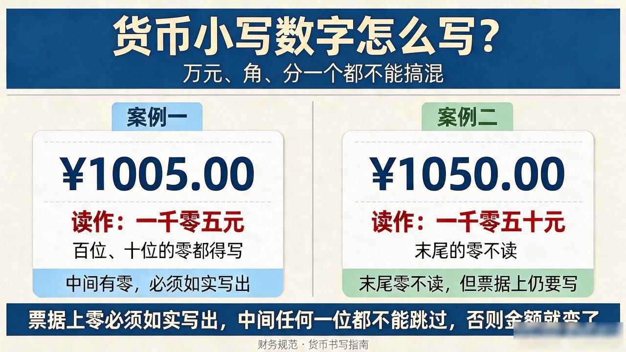 货币小写数字_银行票据金额填写技巧_货币小写数字书写规范