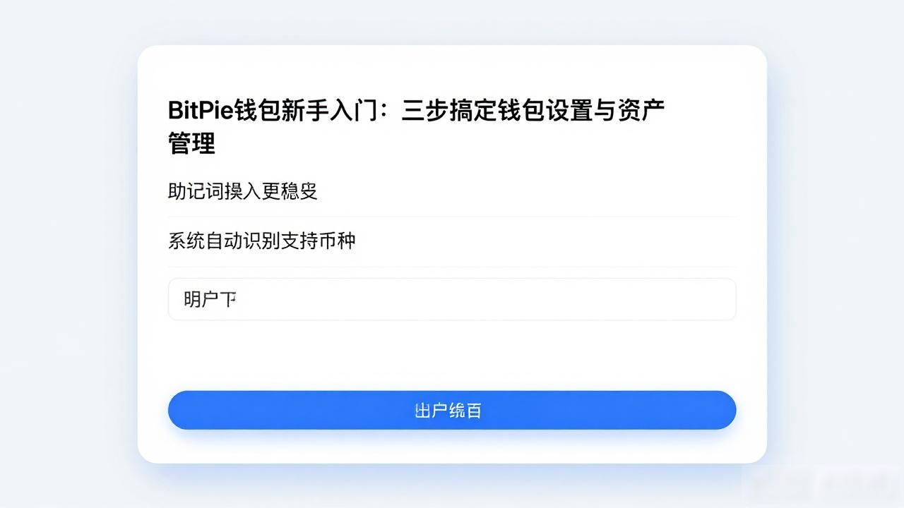 如何快速上手 BitPie 钱包的教程_快速上手 BitPie 钱包教程_BitPie 钱包创建导入步骤