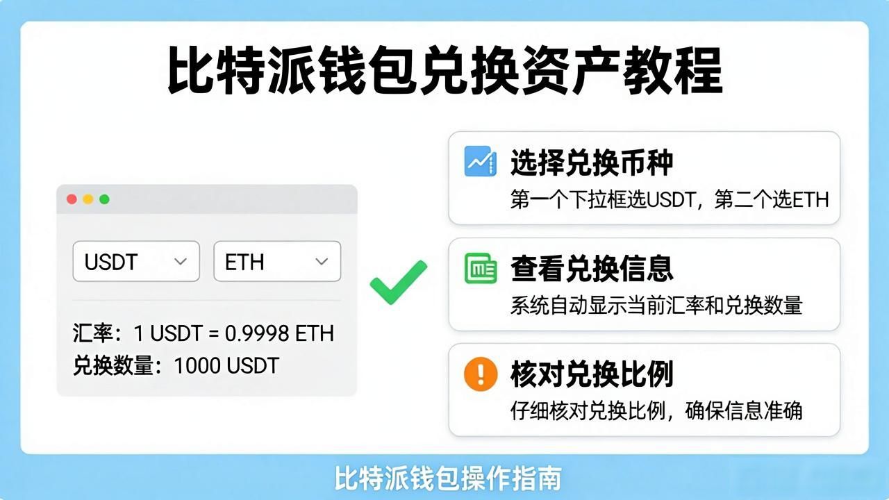 比特派钱包的数字资产兑换流程_比特派钱包兑换注意事项_比特派钱包资产兑换流程
