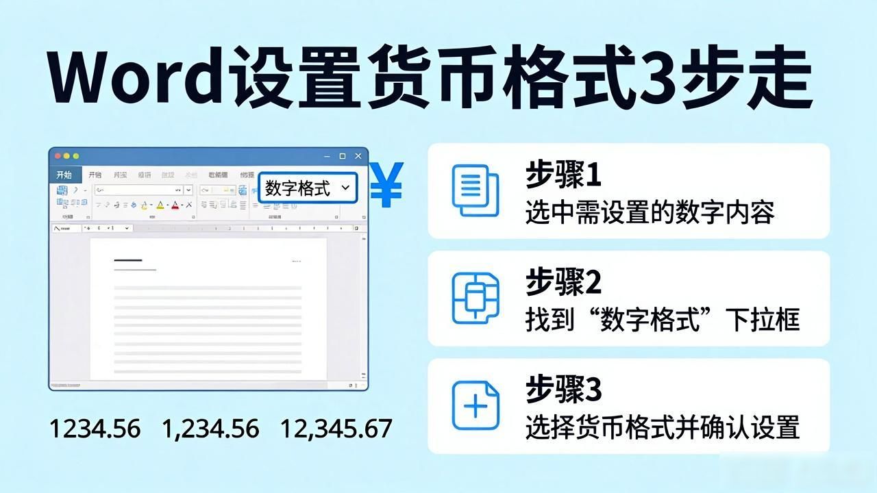 怎么在word数字设置货币_Word设置货币格式_报价单数字格式规范