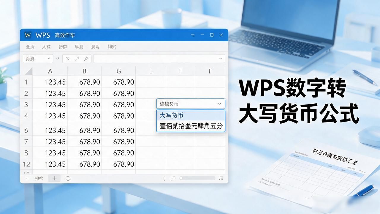 wps把数字转换成大写货币_WPS数字转大写金额_WPS合同金额大写转换技巧